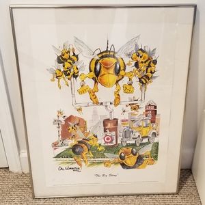 Georgia Tech GT Carl Warlick Poster Signed